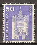 Stamps Switzerland -  Puerta Spalen,Basilea.