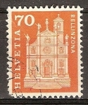Stamps Switzerland -   Iglesia Colegiata de San Pedro y San Esteban, Bellinzona.