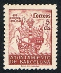 Stamps : Europe : Spain :  450 ANIVERSARIO 1493-1943