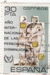 Stamps Spain -  Año internacional de las personas disminuidas    (Ñ)