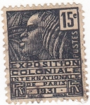 Stamps : Europe : France :  Exposición Internacional Coloniales de París