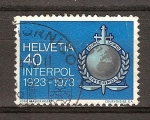 Stamps Switzerland -  50 aniv de la Organización Internacional de Policía Criminal (Interpol).