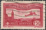 Stamps : Europe : France :  AVIÓN SOBREVOLANDO MARSELLA. Y&T Nº A5