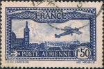 Stamps : Europe : France :  AVIÓN SOBREVOLANDO MARSELLA. Y&T Nº A6a