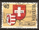 Stamps Switzerland -  Creación del Cantón de armas de Jura de Suiza .