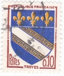 Sellos de Europa - Francia -  Escudo Heráldico de  TROYES