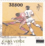 Sellos de Africa - Cabo Verde -  Copa del Mundo-Italia-90