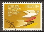 Stamps Switzerland -  Año Internacional de la Paz.