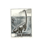 Stamps : Europe : San_Marino :  Fauna Prehistorica - Brachiosaurus