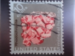 Stamps United States -  Rhodochrosite - Mineral heritage.