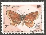 Sellos de Asia - Camboya -  Mariposa 