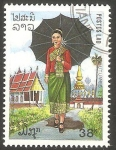 Stamps Laos -  Traje regional