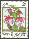 Stamps Laos -  Flor de jardín