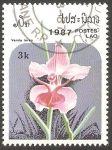 Stamps Laos -  Flor orquídea