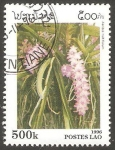 Stamps Laos -  Flor orquídea