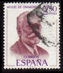 Stamps Spain -  1970 Literatos españoles. Miguel de Unamuno - Edifil:1994