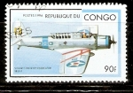 Sellos de Africa - Repblica del Congo -  AVIÒN  MILITAR