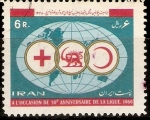 Stamps Iran -  GLOBO  Y  CRUZ  ROJA,  LEÒN  Y  MEDIA  LUNA