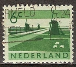 Stamps Netherlands -  Poldér con canales y molinos de viento.