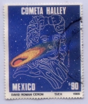 Stamps : America : Mexico :   PASO DEL COMETA HALLEY  POR LA TIERRA