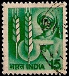 Stamps : Asia : India :  Agricultura y evolución rural