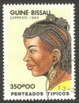 Stamps : Africa : Guinea_Bissau :  Peinado típico