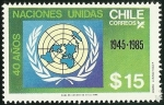 Stamps Chile -  CUARENTA AÑOS NACIONES UNIDAS