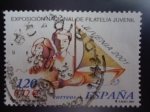 Stamps Spain -  Ed:3781.-Exposición Nacional de Filatélia Juvenil -Juvenia 2001.