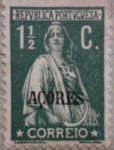 Stamps Portugal -  azores correio 1914