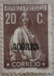 Stamps : Europe : Portugal :  azores correio 1914