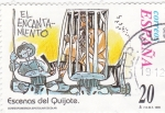 Sellos de Europa - Espa�a -  Escenas del Quijote- EL ENCANTAMIENTO                        (O)