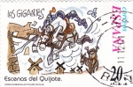 Stamps Spain -  Escenas del Quijote-  LOS GIGANTES                      (O)