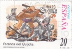 Stamps Spain -  Escenas del Quijote- LE MOLIÓ COMO CIBERA                       (O)