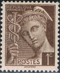 Stamps : Europe : France :  MERCURIO 1938-41. Y&T Nº 404