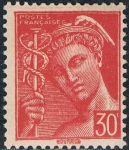 Stamps : Europe : France :  MERCURIO 1942. Y&T Nº 547