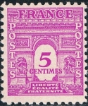 Stamps France -  ARCO DEL TRIUNFO DE LA ESTRELLA 1944. Y&T Nº 620