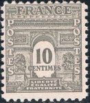 Stamps France -  ARCO DEL TRIUNFO DE LA ESTRELLA 1944. Y&T Nº 621