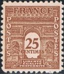 Stamps France -  ARCO DEL TRIUNFO DE LA ESTRELLA 1944. Y&T Nº 622
