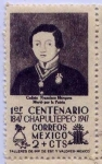 Stamps : America : Mexico :  1er CENTENARIO CHAPULTEPEC "Cadete  Francisco Marques MURIO POR LA PATRIA"