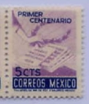 Stamps : America : Mexico :  PRIMER CENTENARIO DEL HIMNO NACIONAL