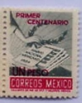 Stamps Mexico -  PRIMER CENTENARIO DEL HIMNO NACIONAL