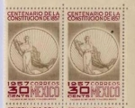 Stamps : America : Mexico :  CENTENARIO DE LA CONSTITUCION DE 1857
