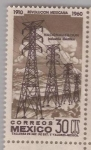 Stamps : America : Mexico :  1910-REVOLUCION MEXICANA-1960 "Nacionalizacion de la industria Electrica"