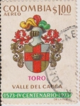 Stamps Colombia -  Toro Valle del Cauca