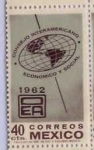 Stamps : America : Mexico :  CONSEJO INTERAMERICANO ECONOMICO Y SOCIAL "OEA 1962"