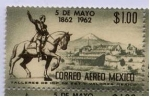 Stamps : America : Mexico :  1862  5 DE MAYO 1962