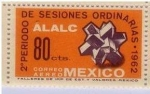 Stamps : America : Mexico :  2o PERIODO DE SESIONES ORDINARIAS "ALALC 1962"