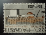 Stamps Spain -  EXPO 92 SEVILLA-Exposición Universal Sevilla 1992.- Pabellón de España.