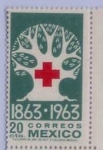Stamps : America : Mexico :  1863-1963 CRUZ ROJA