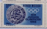 Sellos de America - M�xico -  XIX JUEGOS OLIMPICOS 1968